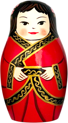 Матрешка сувенирная Брестская Фабрика Сувениров С пандой и девушками в традиционных китайских платьях / 7349