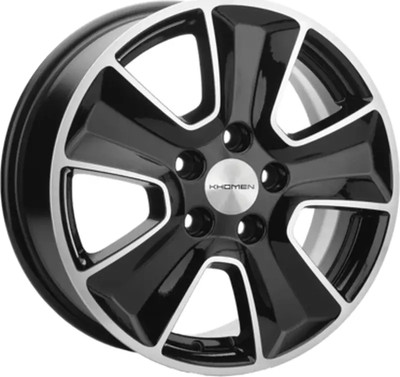 Литой диск Khomen KHW1601 Geely Atlas Pro 16x6.5" 5x114.3мм DIA 54.1мм ET 45мм (Black FP)