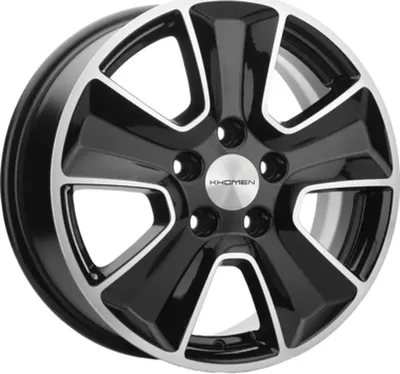 Литой диск Khomen KHW1601 Mitsubishi 16x6.5" 5x114.3мм DIA 67.1мм ET 46мм (Black FP)