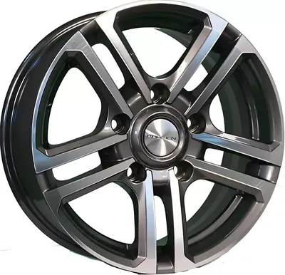 Литой диск Khomen KHW1602 Niva 4x4 Bronto 16x6.5" 5x139.7мм DIA 98.5мм ET 35мм (Gray FP)