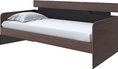 Кровать-тахта Proson Milton 120x200 (ясень шимо темный/черный)