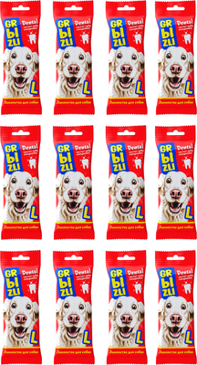 Лакомство для собак GRЫZLI Жевательное для крупных пород / 2331 (L, 12х36г)