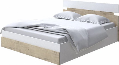 Двуспальная кровать Proson Milton с ПМ 160x190 (белый/бунратти)
