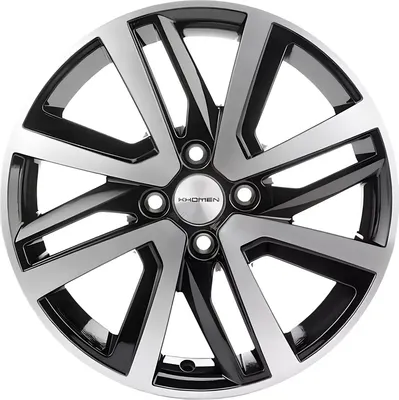 Литой диск Khomen KHW1609 Rio II/Solaris II 16x6" 4x100мм DIA 54.1мм ET 46мм (Black FP)