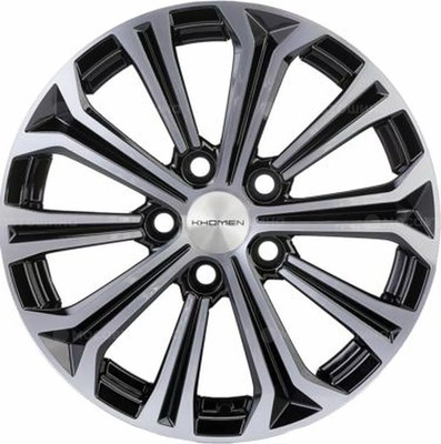 Литой диск Khomen KHW1610 Fluence/Juke 16x6.5" 5x114.3мм DIA 66.1мм ET 47мм (Black FP)