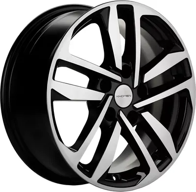 Литой диск Khomen KHW1612 Toyota/Suzuki 16x6.5" 5x114.3мм DIA 60.1мм ET 45мм (Black FP)