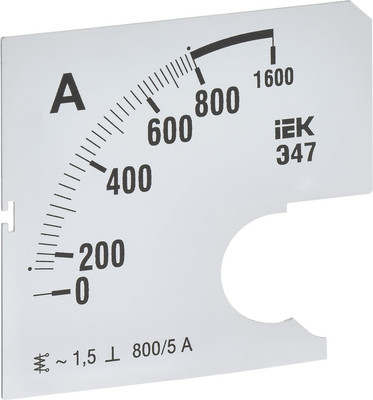 Шкала для амперметра IEK IPA10D-SC-0800