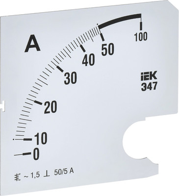 Шкала для амперметра IEK IPA20D-SC-0050