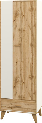 Шкаф ELVA Нодо NEM01HP-2D1S-630/400/2000 (01) (дуб вотан/белый)