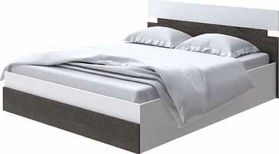 Двуспальная кровать Proson Milton с ПМ 160x190 (белый/дуб кантербери)