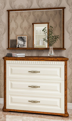 Зеркало ELVA Лазаро NEM03ZW-400/580/2400 (26) (крем/дуб кантри)