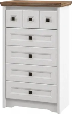 Комод ELVA Вилла NEM07T-7S-690/380/1140 (04) (белый/дуб стирлинг)