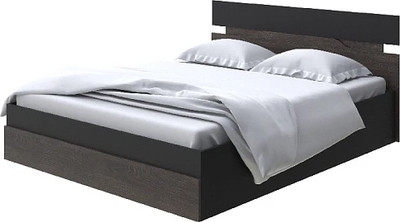 Двуспальная кровать Proson Milton с ПМ 180x190 (черный/дуб кантербери)