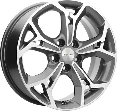 Литой диск Khomen KHW1702 Kia K5 17x7" 5x114.3мм DIA 67.1мм ET 48мм Gray FP