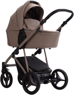 Детская универсальная коляска Bebetto Pelpasso 2в1 Pro (04 Kaszmir/светло-бежевая кожа)
