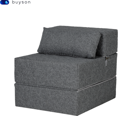 Бескаркасное кресло-кровать buyson BuyDream Тк. Madagaskar 07 202x70 (серый)