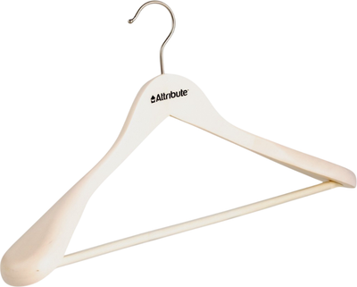 Деревянная вешалка-плечики Attribute Siluet Cream AHP226