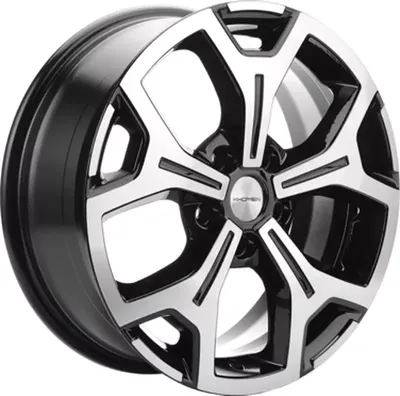 Литой диск Khomen KHW1710 Jolion 17x6.5" 5x114.3мм DIA 66.5мм ET 37мм Black FP