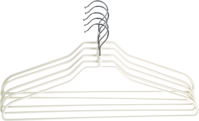 Набор металлических вешалок-плечиков Attribute Neo Matte White AHS223 (5шт)