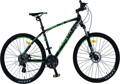 Велосипед Sparto Flash 27.5 (18, матовый черный/зеленый, разобранный в коробке)