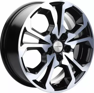 Литой диск Khomen KHW1711 Chery/Exeed 17x6.5" 5x108мм DIA 60.1мм ET 33мм (Black FP)