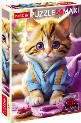 Пазл Hatber Maxi. Рыжий котик / 54ПЗ3_32194 (54эл)