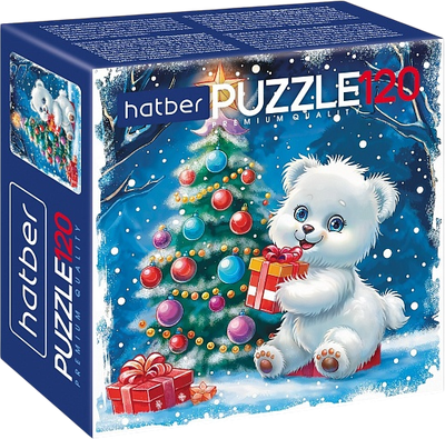 Пазл Hatber Premium. Мишка с подарками / 120ПЗ5_32930 (120эл)