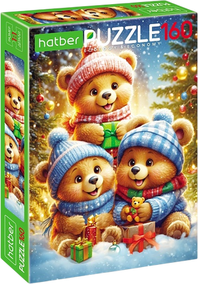 Пазл Hatber Eco. Веселые мишки / 160ПЗ4_32809 (160эл)