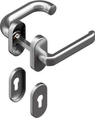 Ручка дверная DoorHan Для калитки секционных ворот Штифт 8 Правая / DH25134 (нержавеющая сталь)