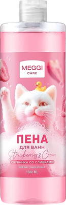 Пена для ванны Meggi Care Клубника со сливками (1л)
