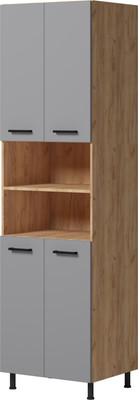 Шкаф-пенал кухонный Генезис Мебель Алиса Grey 600 (дуб золотой/серый)