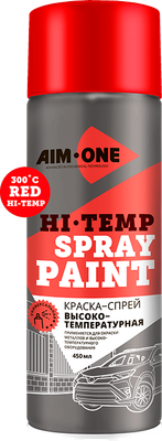 Краска автомобильная AIM-ONE Высокотемпературная HTR-450 (450мл, красный)