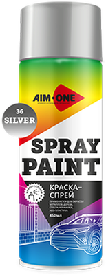 Краска автомобильная AIM-ONE SP-S36 (450мл, серебристый)