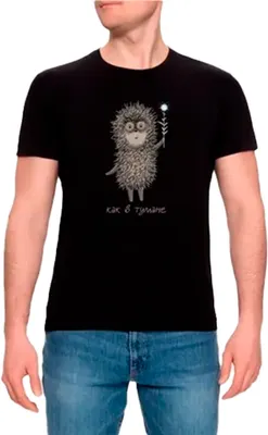 Футболка Alfa Man Союзмультфильм Котенок по имени Гав 6612 рис.4025 (р.170,176-104, черный)