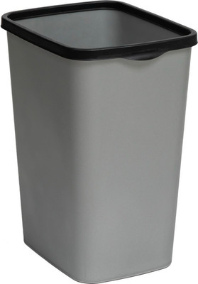 Мусорное ведро Violet Tandem 843358 (33л, сер.металлик/черный)
