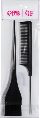 Набор для окрашивания волос Queen Fair Кисть+расческа / 3506816