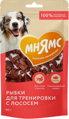 Лакомство для собак Мнямс Рыбки из лосося (90г)