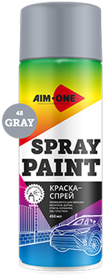 Краска автомобильная AIM-ONE SP-G48 (450мл, серый)