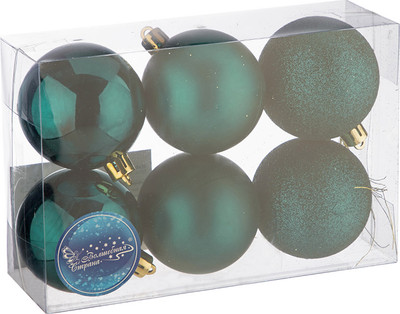 Набор шаров новогодних Волшебная страна SYQA- 0123123-06 / 106309 (6шт)