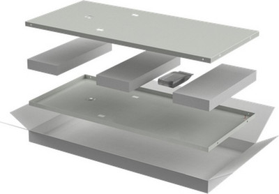 Комплект стоек и профилей для шкафа ITK LINEA E LE35-33UXX-XL (серый)