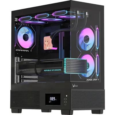 Корпус для компьютера Formula Crystal E1 Floe (черный, без БП)
