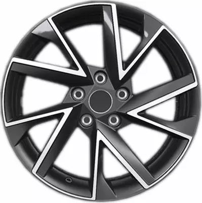 Литой диск Khomen KHW1714 Teana/X-Trail 17x7" 5x114.3мм DIA 66.1мм ET 45мм (Black FP)