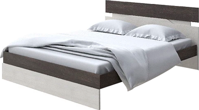 Полуторная кровать Proson Milton 140x200 (дуб кантербери/дуб шамони светлый 124)