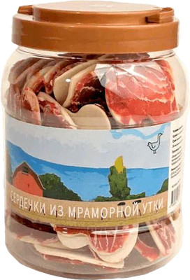 Лакомство для собак Nord Farm Сердечки из мраморной утки / NF-TR015 (700г)