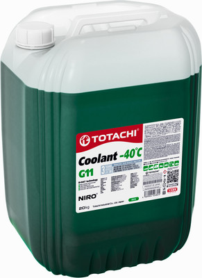 Антифриз Totachi Niro Coolant Green -40C / 43220 (20кг)