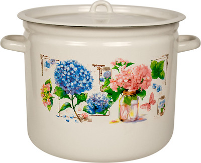 Кастрюля Лысьвенские эмали Букет гортензий / С-1624/4ЖмЭК 