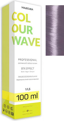 Крем-краска для волос Malecula Colour Wave тон 10.206 (100мл, платиновый блонд жемчужно-фиолетовый)