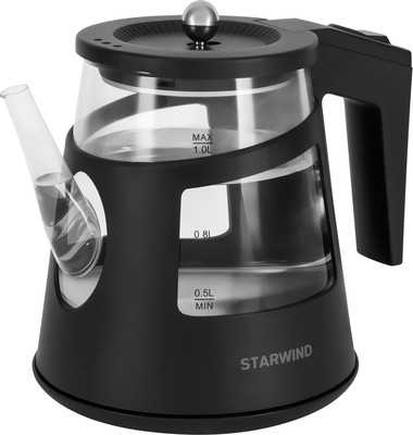 Электрочайник StarWind SKG2113 (черный/прозрачный)