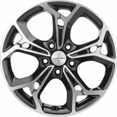 Литой диск Khomen KHW1702 Octavia 17x7" 5x112мм DIA 57.1мм ET 49мм BlackFP