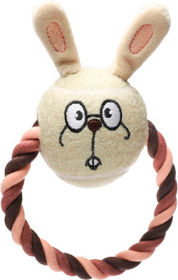 Игрушка для собак Triol Союзмультфильм Мяч-кролик с веревкой / 12141307